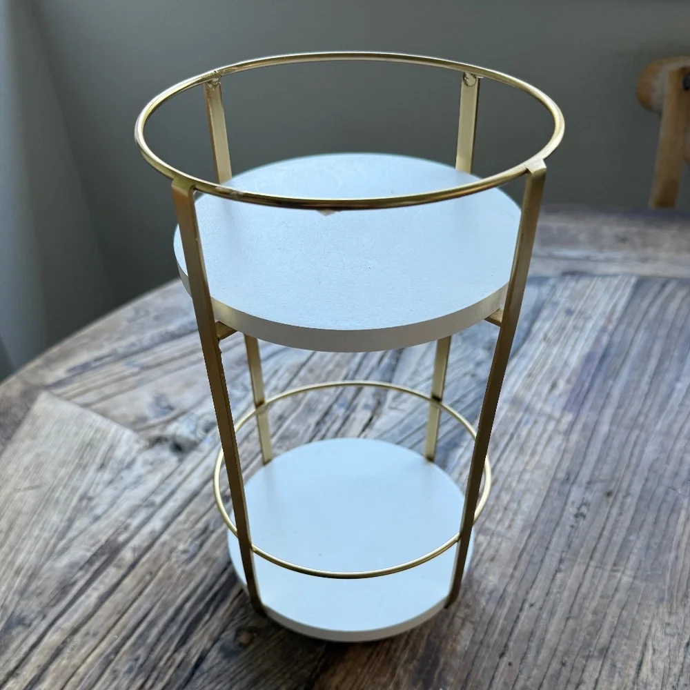 Target Round Metal Countertop Turntable Brass Bathroom Organizer